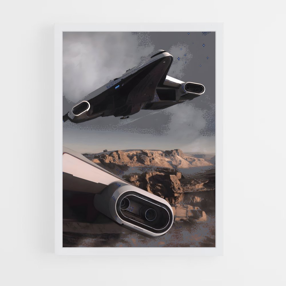 Poster Desert Starfighter – affiche Star Citizen (vue 3)